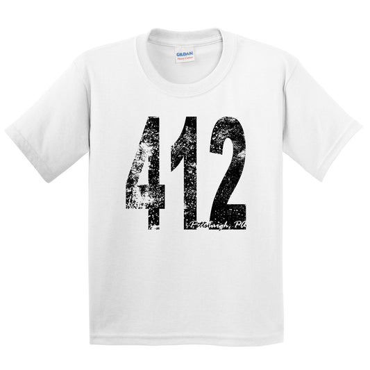 412 Pittsburgh Pennsylvania Area Code Kids Youth T-Shirt