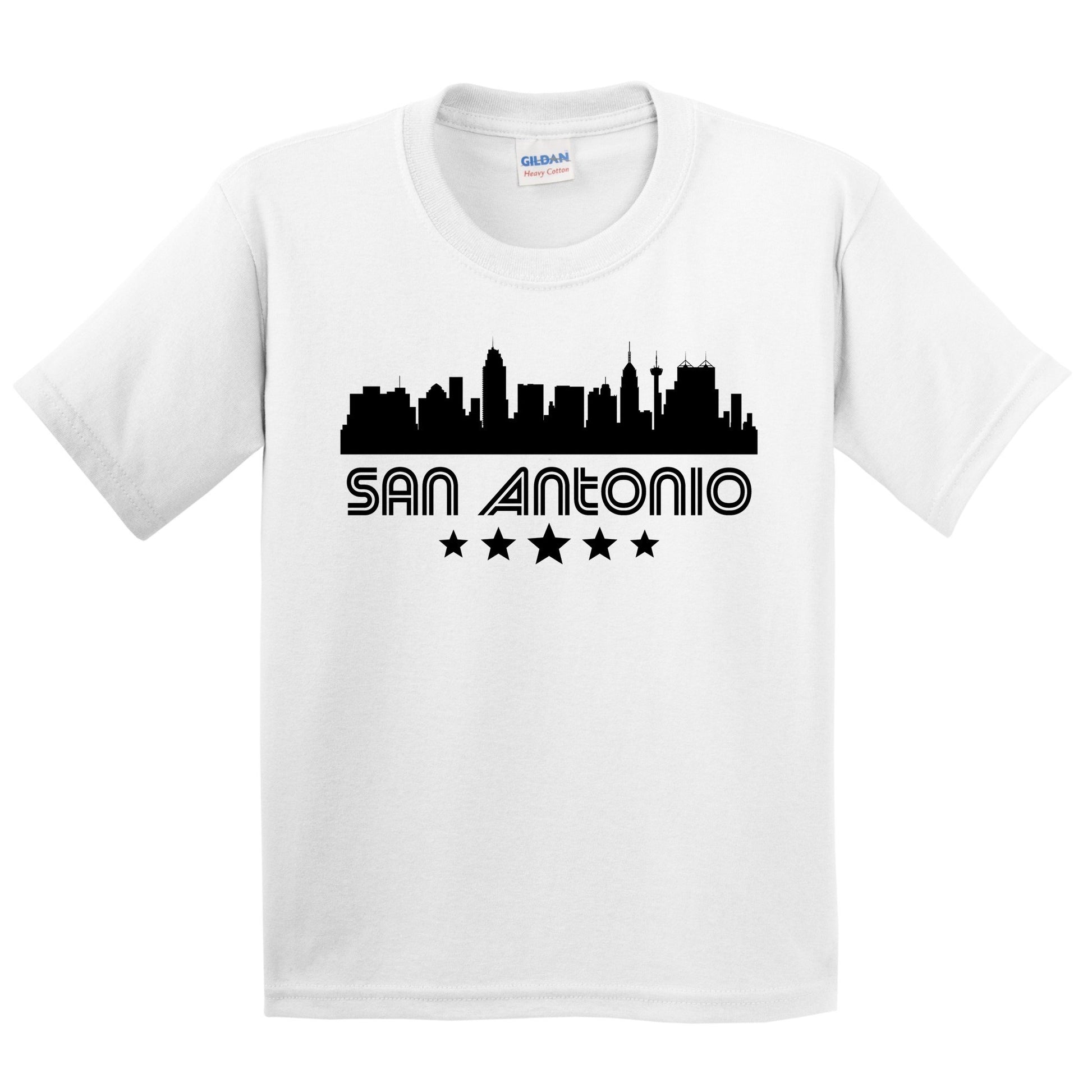 San Antonio Texas Skyline Retro Style Kids T-Shirt