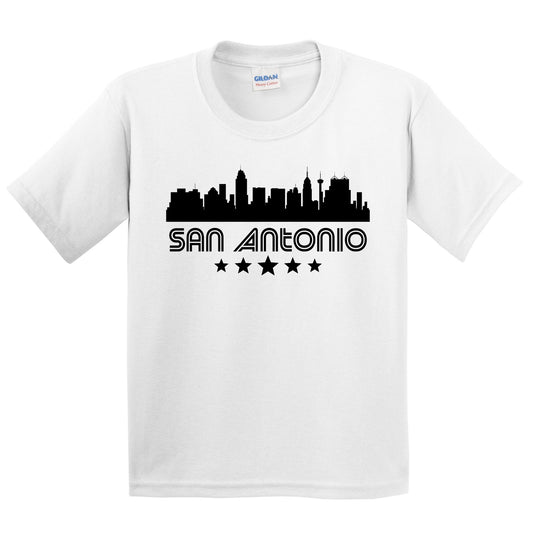 San Antonio Texas Skyline Retro Style Kids T-Shirt
