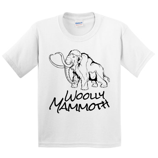 Woolly Mammoth Sketch Cool Prehistoric Animal Kids Youth T-Shirt