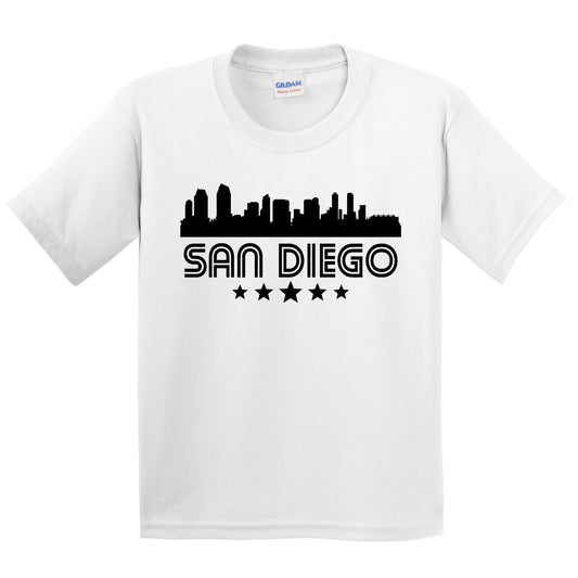 San Diego California Skyline Retro Style Kids T-Shirt