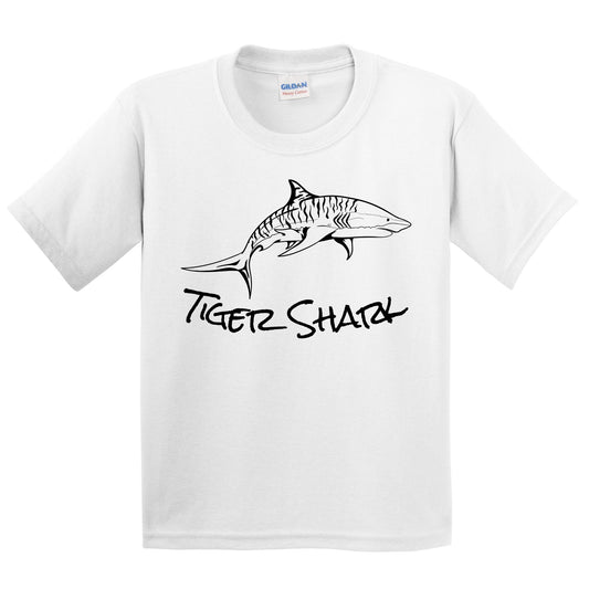 Tiger Shark Sketch Cool Shark Kids Youth T-Shirt