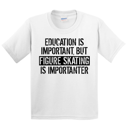 Education Is Important But Figure Skating Is Importanter Funny Kids Youth T-Shirt