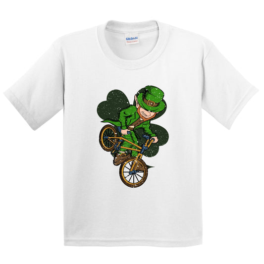 BMX Rider Leprechaun St. Patrick's Day BMX Bike Youth T-Shirt