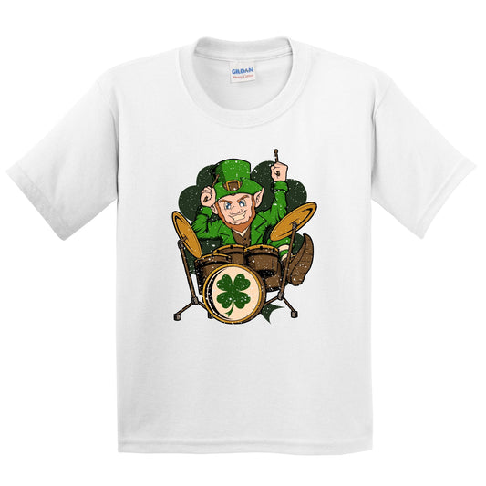 Drummer Leprechaun St. Patrick's Day Drumming Youth T-Shirt