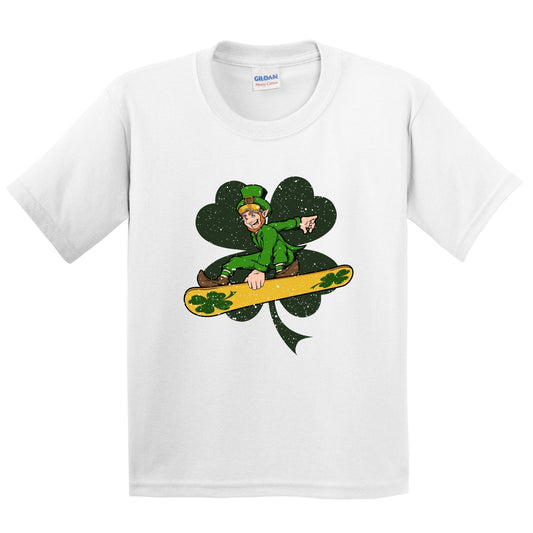 Snowboarder Leprechaun St. Patrick's Day Snowboarding Youth T-Shirt
