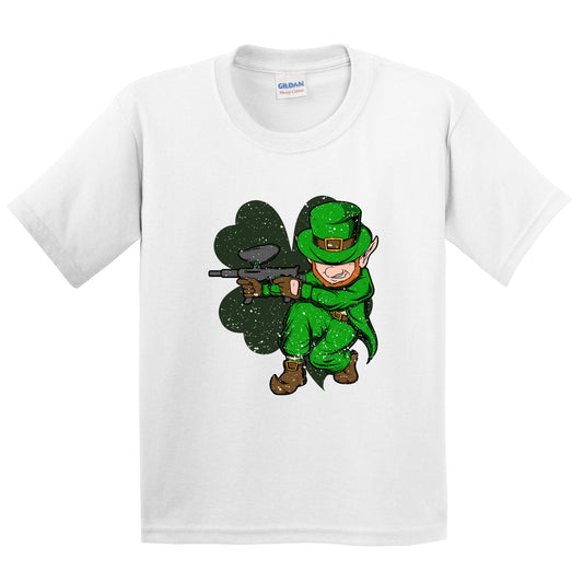 Paintball Player Leprechaun St. Patrick's Day Paintball Youth T-Shirt