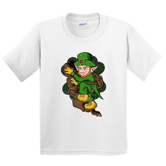 Rock Climber Leprechaun St. Patrick's Day Rock Climbing Youth T-Shirt