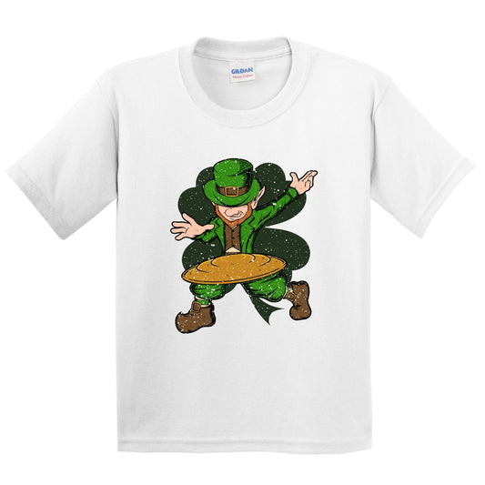 Disc Golfer Leprechaun St. Patrick's Day Disc Golf Youth T-Shirt