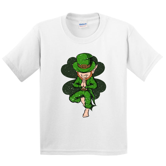 Yoga Pose Leprechaun St. Patrick's Day Yoga Youth T-Shirt