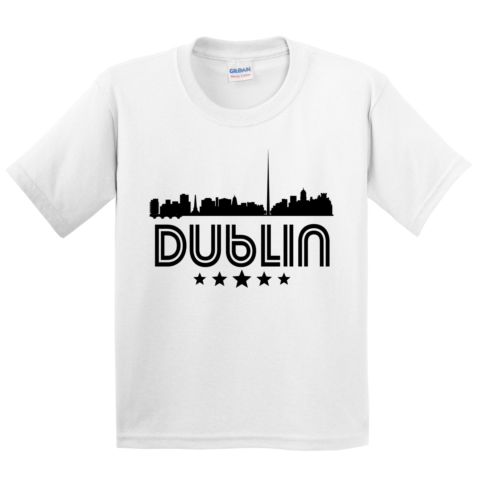 Dublin Ireland Skyline Retro Style Kids T-Shirt