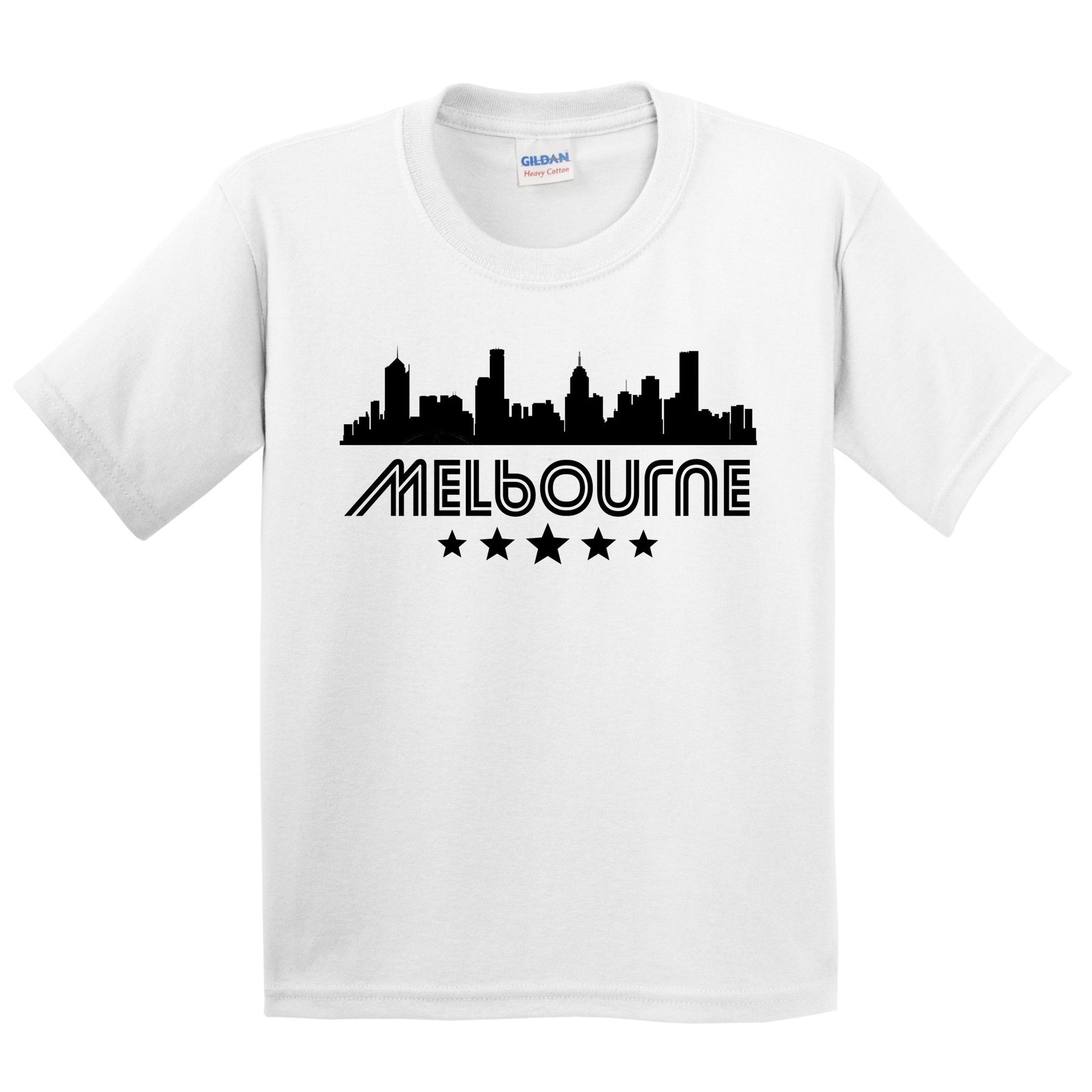 Melbourne Australia Skyline Retro Style Kids T-Shirt