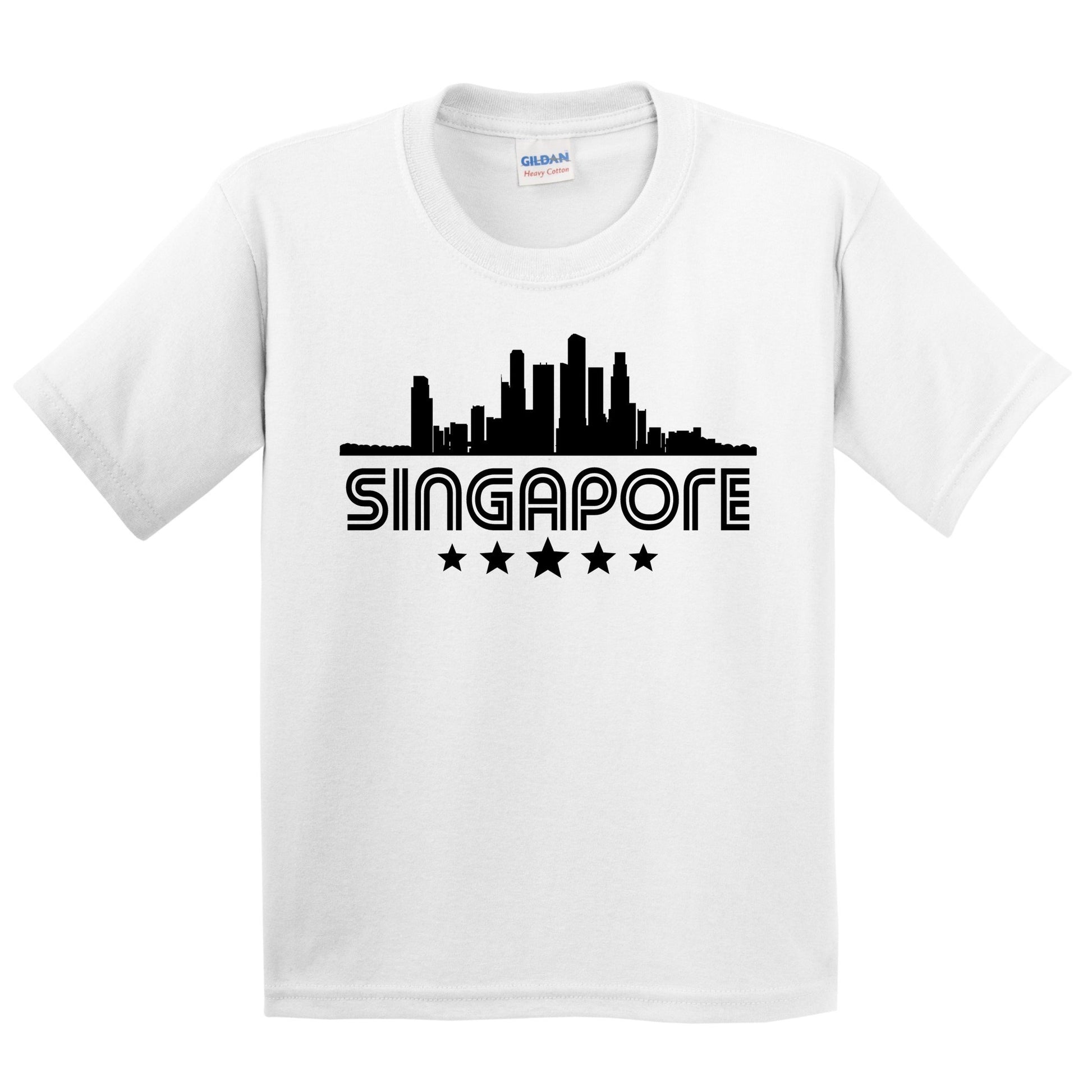 ydre forfatter Inde Singapore Skyline Retro Style Kids T-Shirt – Really Awesome Shirts