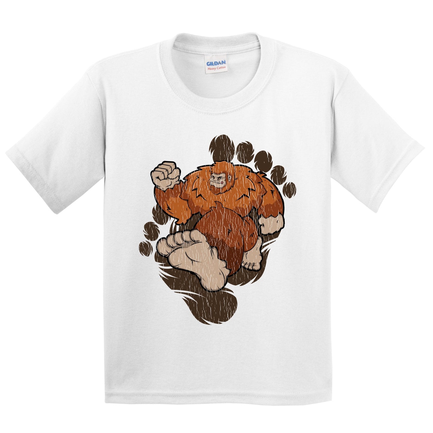 Kids Bigfoot Marathon Shirt - Sasquatch Running Youth T-Shirt