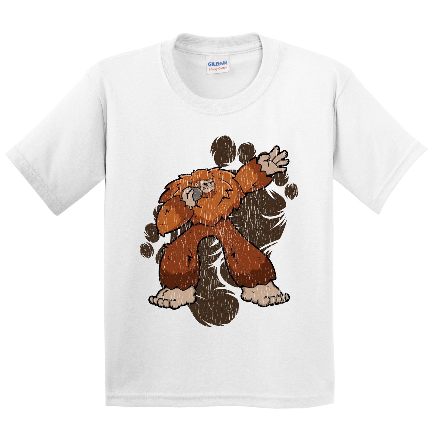 Kids Bigfoot Shot Put Shirt - Sasquatch Shot Putting Youth T-Shirt