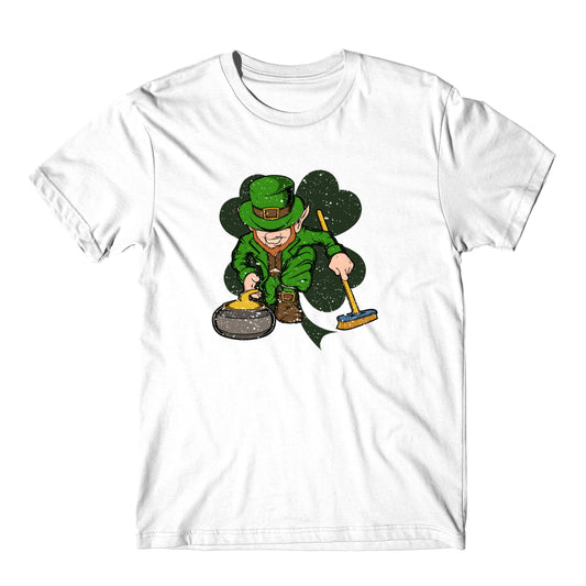 Curler Leprechaun St. Patrick's Day Curling T-Shirt