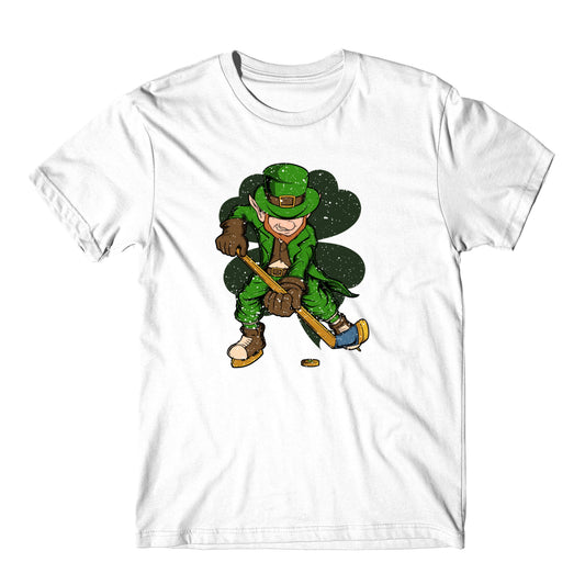 Hockey Player Leprechaun St. Patrick's Day Hockey T-Shirt