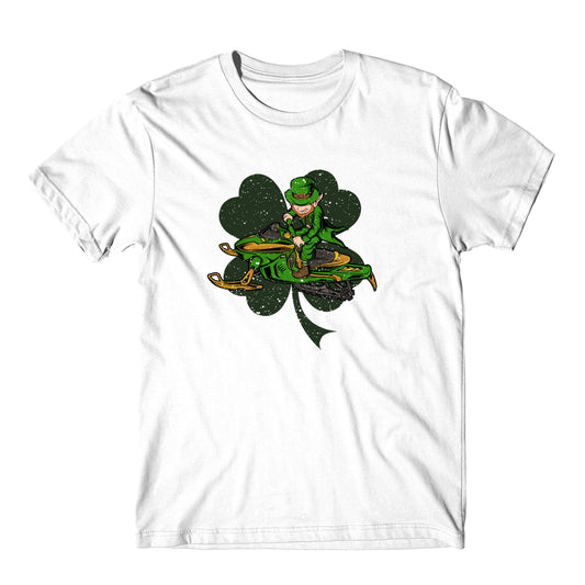 Snowmobiler Leprechaun St. Patrick's Day Snowmobiling T-Shirt