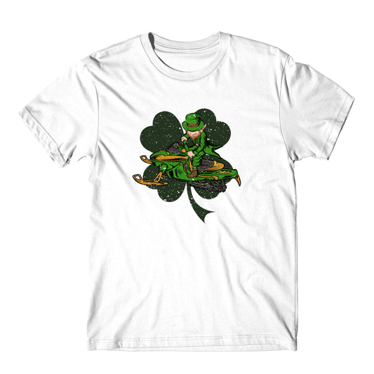 Snowmobiler Leprechaun St. Patrick's Day Snowmobiling T-Shirt