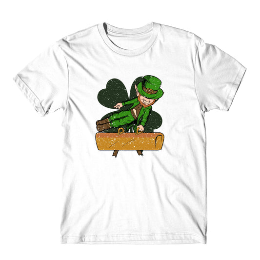 Pommel Horse Gymnast Leprechaun St. Patrick's Day Gymnastics T-Shirt