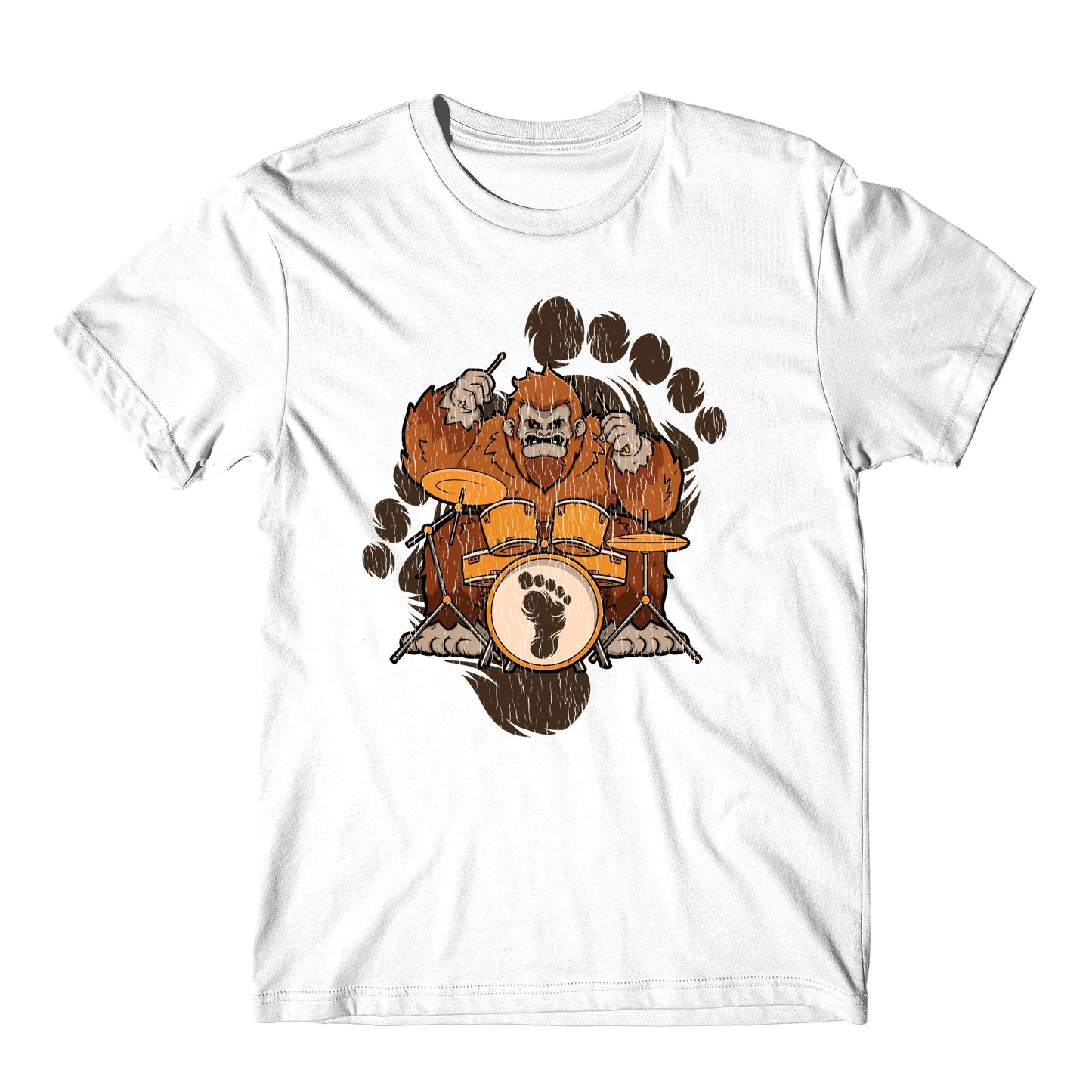 Bigfoot Drummer Shirt - Sasquatch Playing Drums T-Shirt