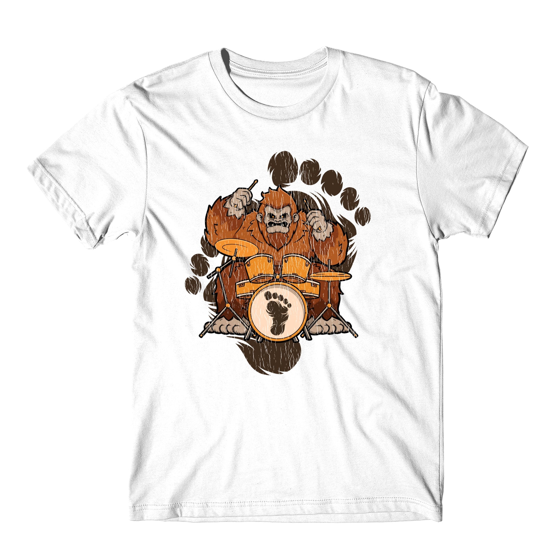 Bigfoot Drummer Shirt - Sasquatch Playing Drums T-Shirt