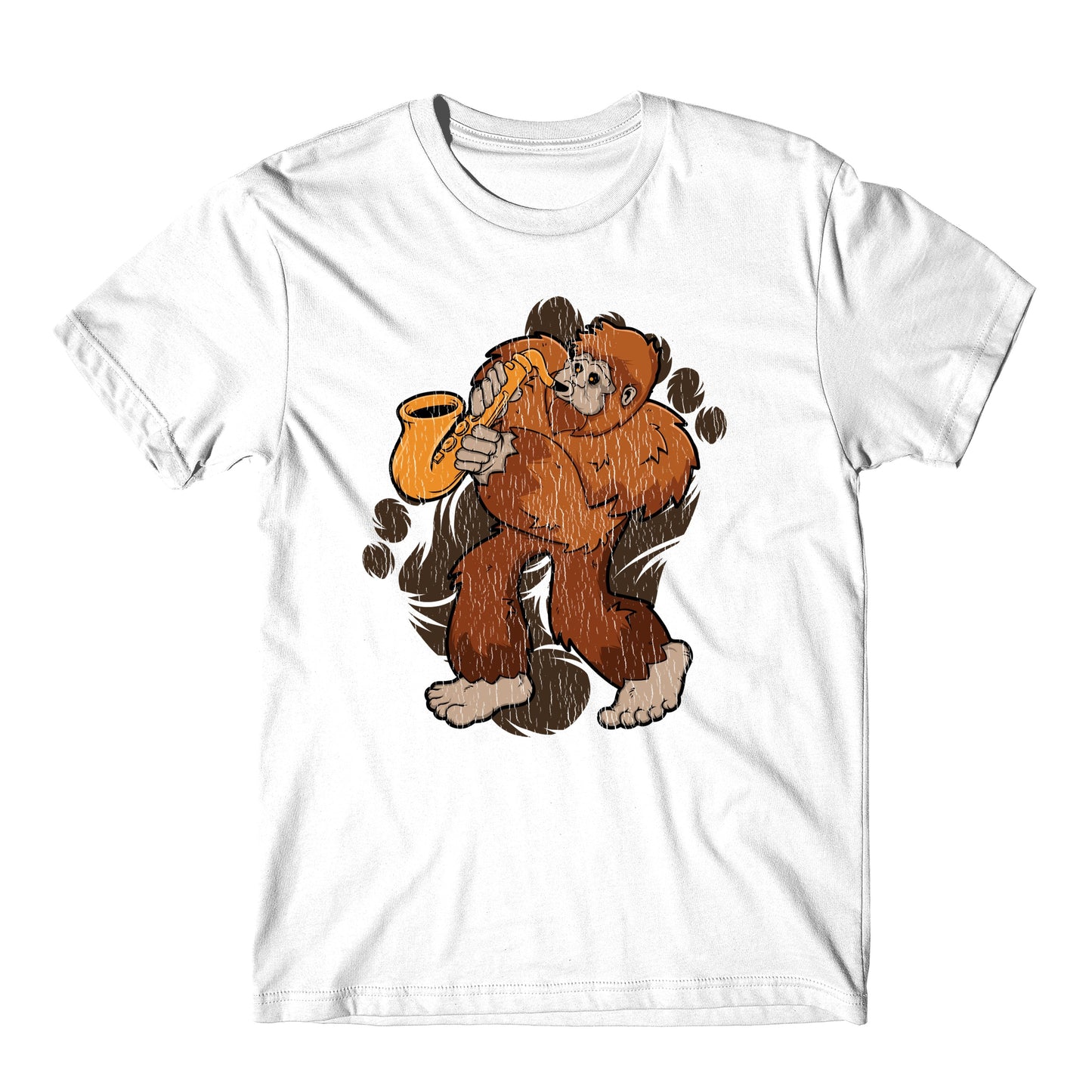 Bigfoot Saxophone Shirt - Sasquatch Playing Sax T-Shirt