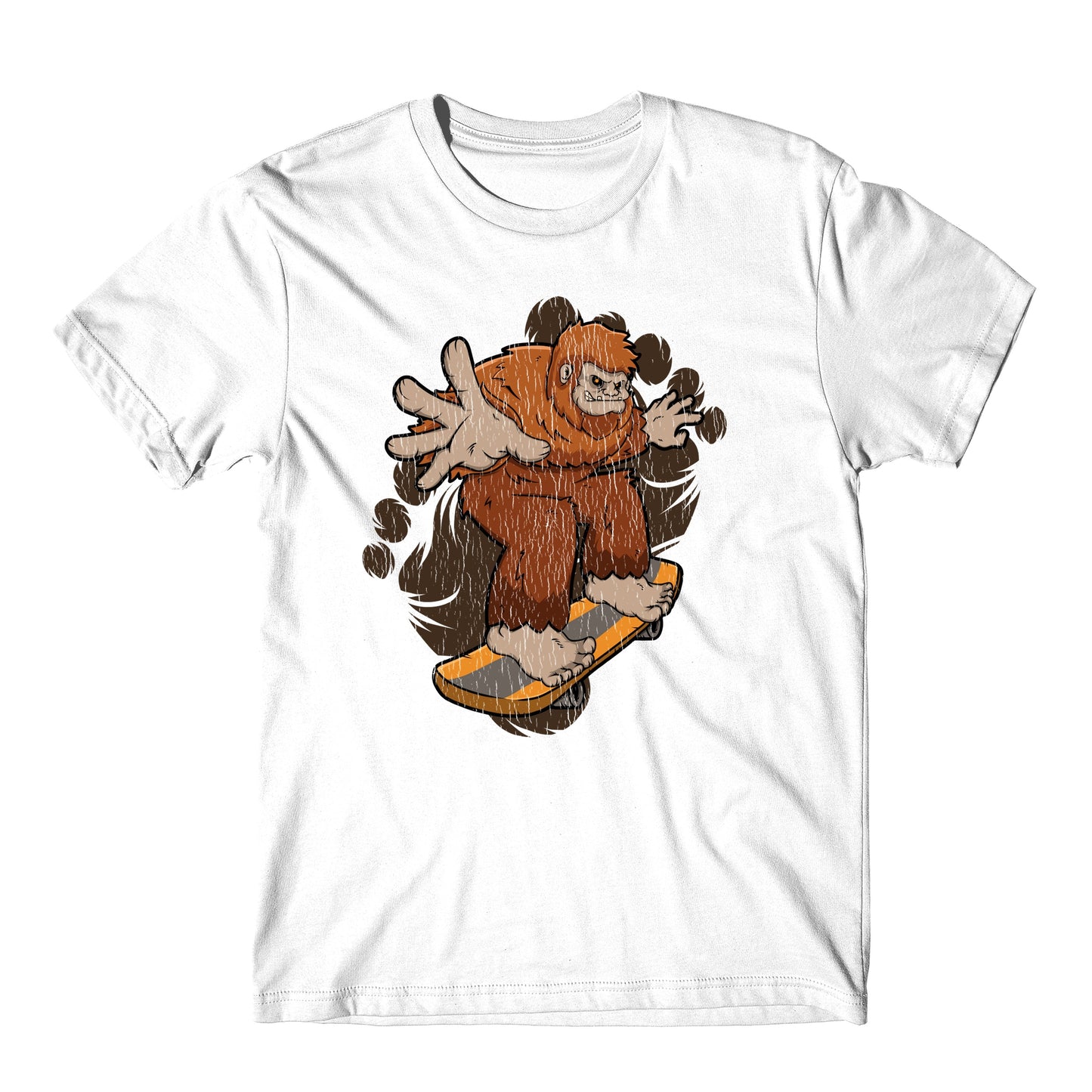 Bigfoot Skateboarding Shirt - Sasquatch Riding Skateboard T-Shirt