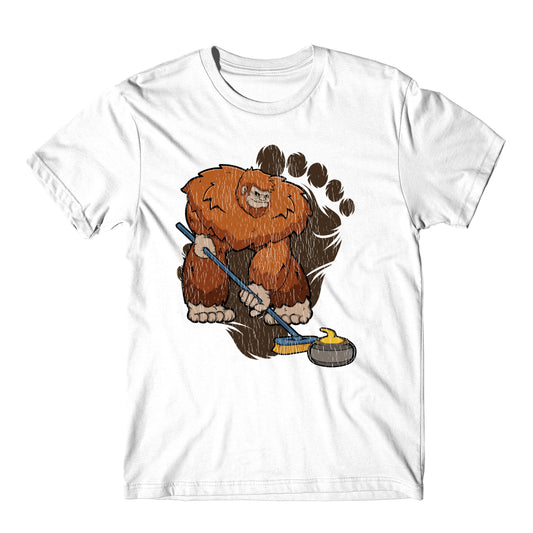 Bigfoot Curling Shirt - Sasquatch Curling T-Shirt