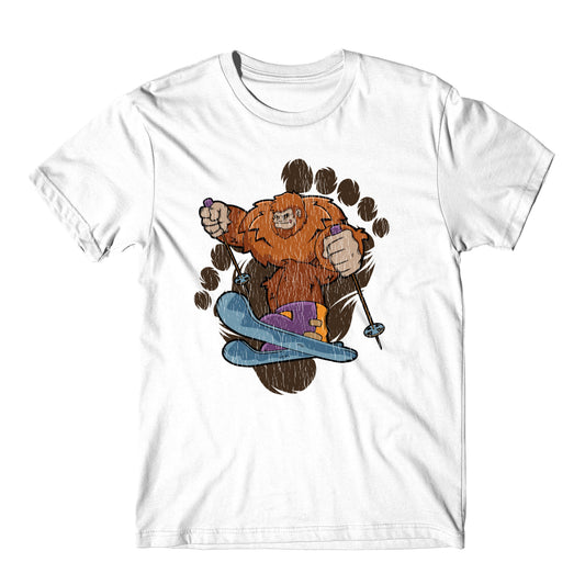 Bigfoot Skiing Shirt - Sasquatch on Skis T-Shirt