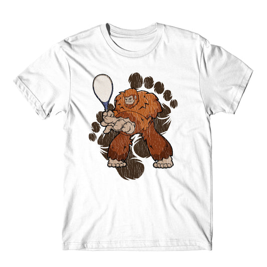 Bigfoot Tennis Shirt - Sasquatch Playing Tennis T-Shirt