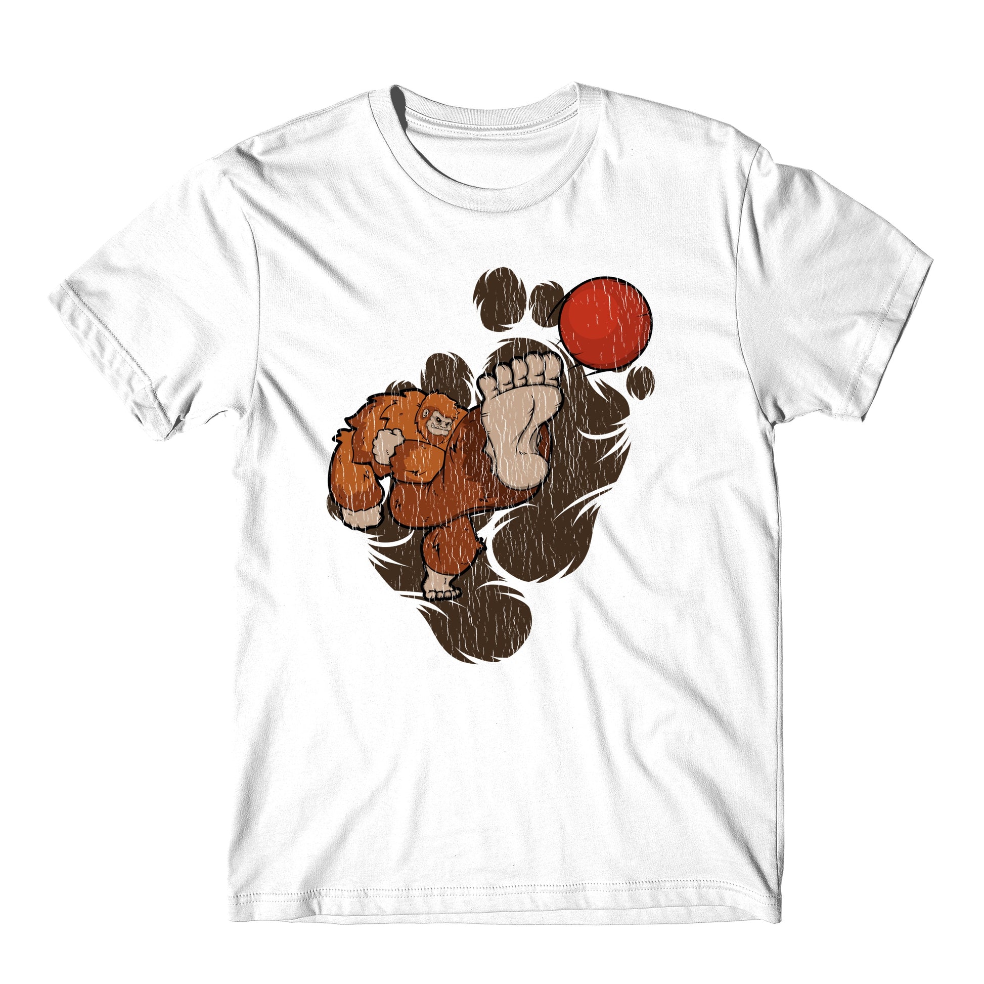 Bigfoot Kickball Shirt - Sasquatch Playing Kickball T-Shirt