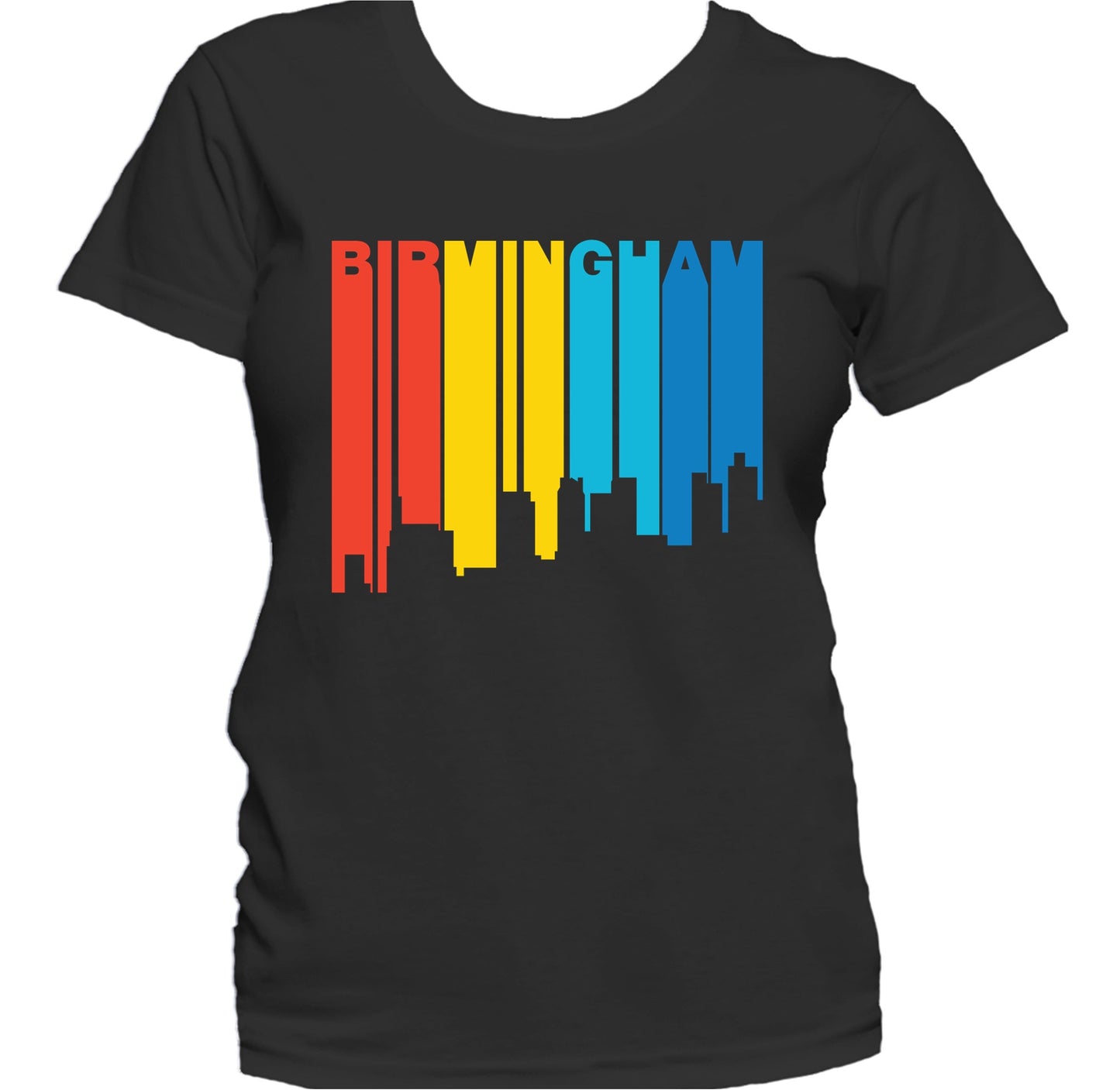 Retro 1970's Style Birmingham Alabama Skyline Women's T-Shirt