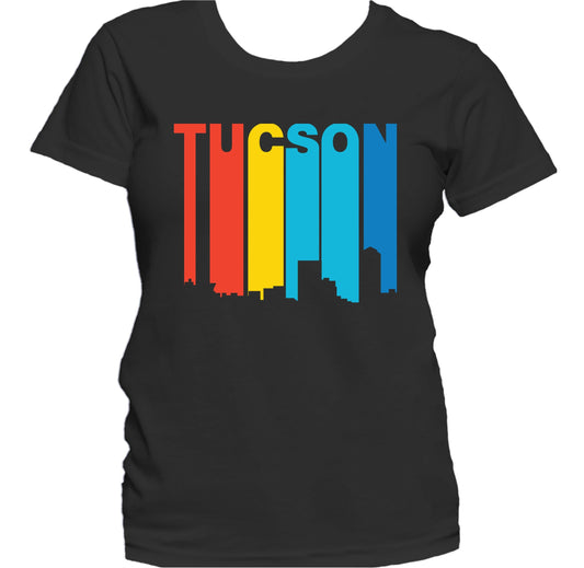 Retro 1970's Style Tucson Arizona Skyline Women's T-Shirt