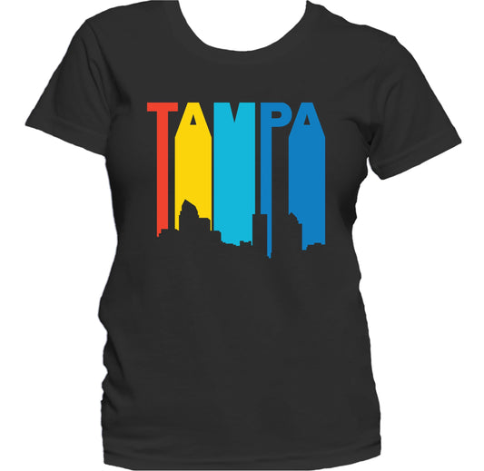 Retro 1970's Style Tampa Florida Skyline Women's T-Shirt