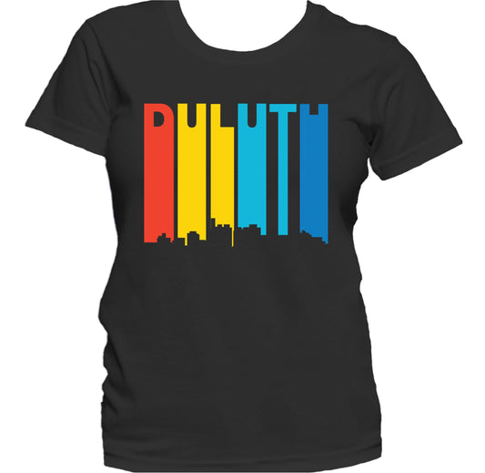 Retro 1970's Style Duluth Minnesota Skyline Women's T-Shirt