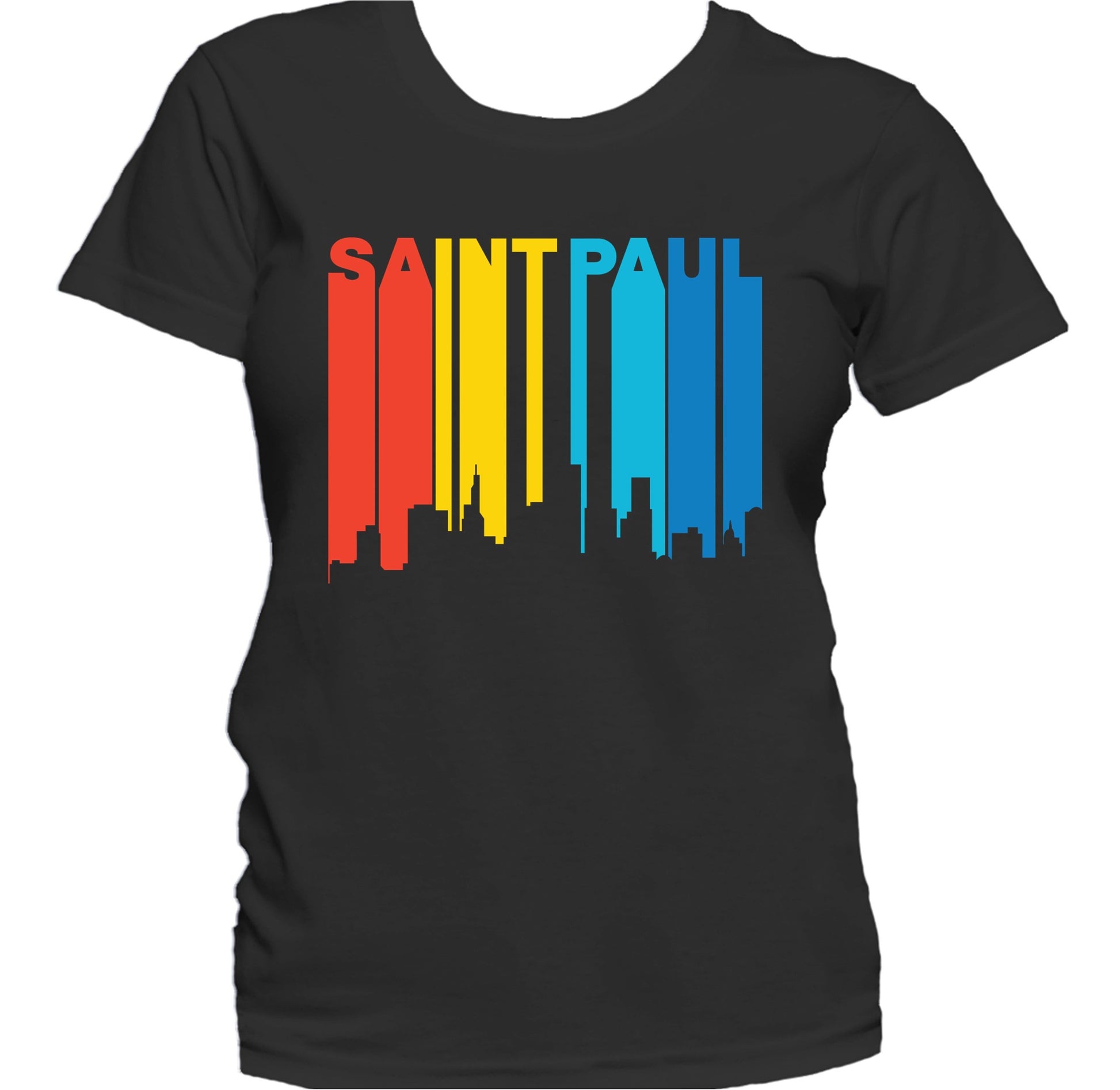 Retro 1970's Style Saint Paul Minnesota Skyline Women's T-Shirt