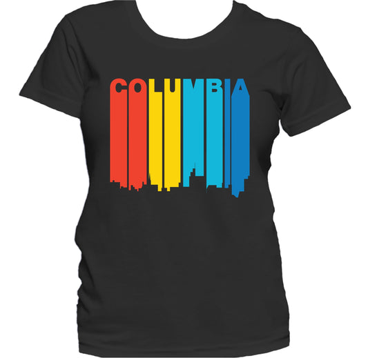 Retro 1970's Style Columbia Missouri Skyline Women's T-Shirt