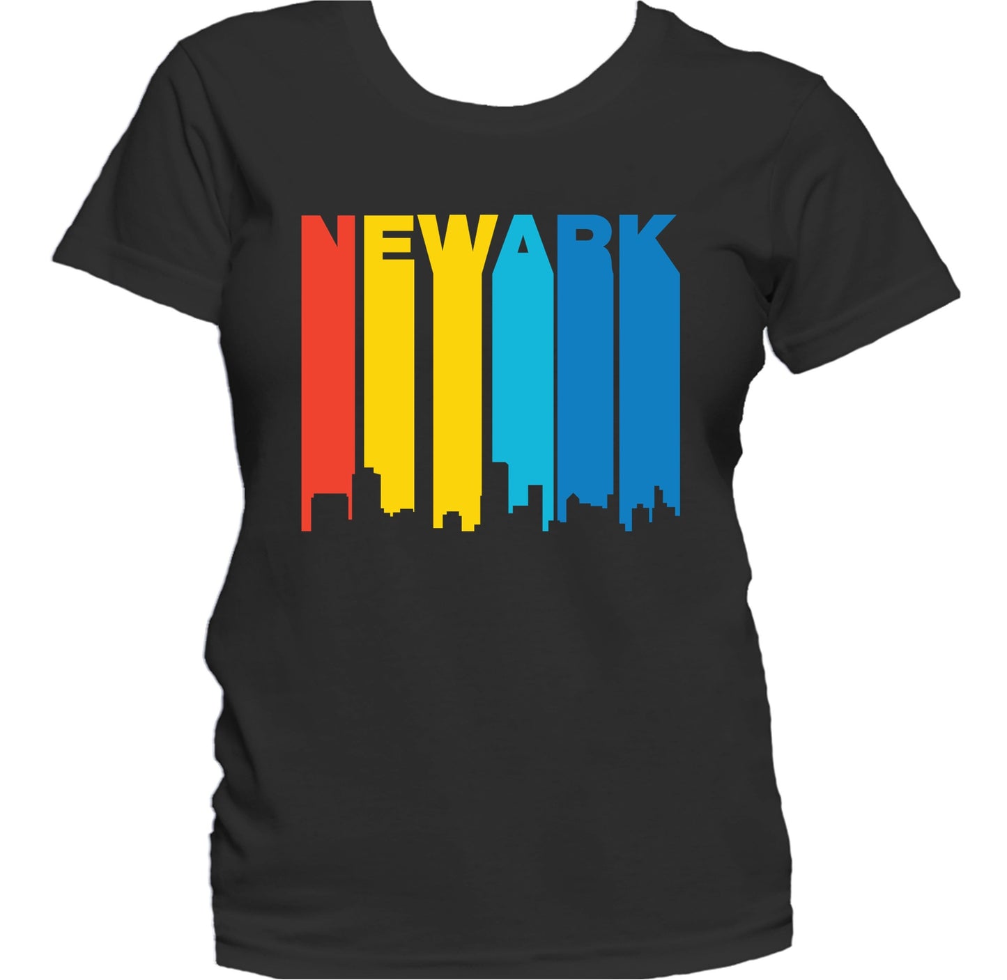 Retro 1970's Style Newark New Jersey Skyline Women's T-Shirt