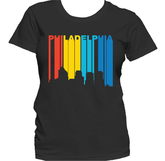 Retro 1970's Style Philadelphia Pennsylvania Skyline Women's T-Shirt