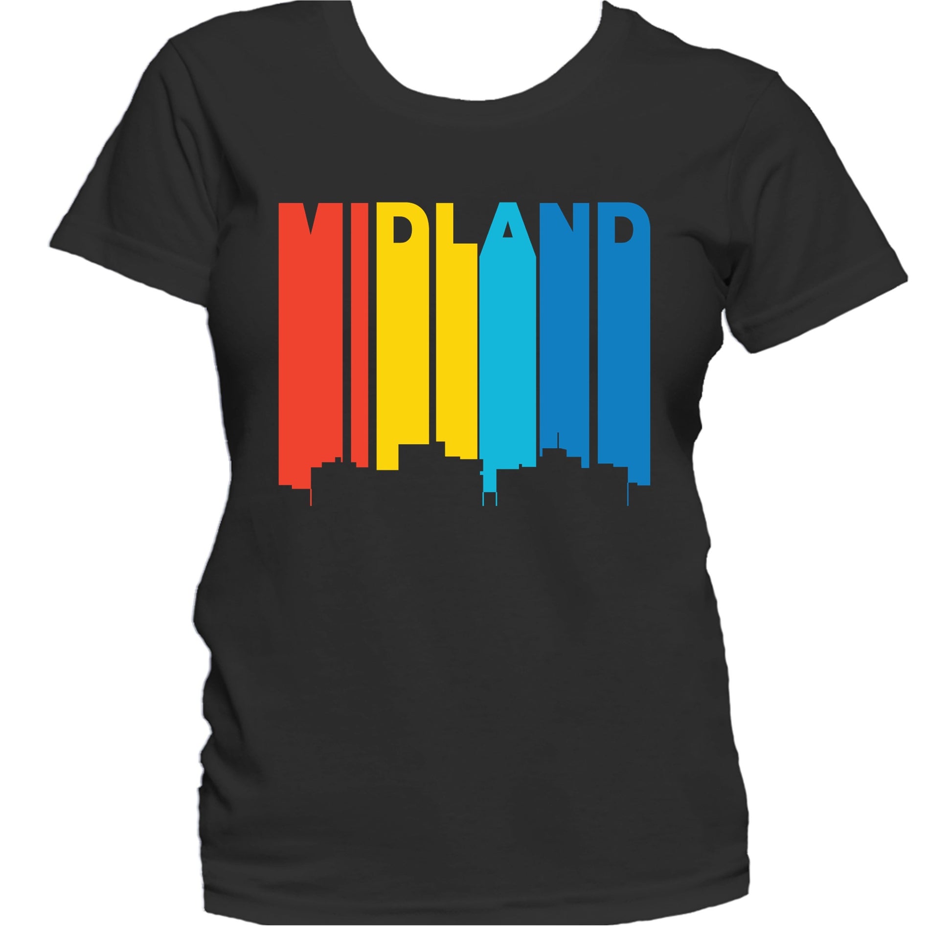 Retro 1970's Style Midland Texas Skyline Women's T-Shirt