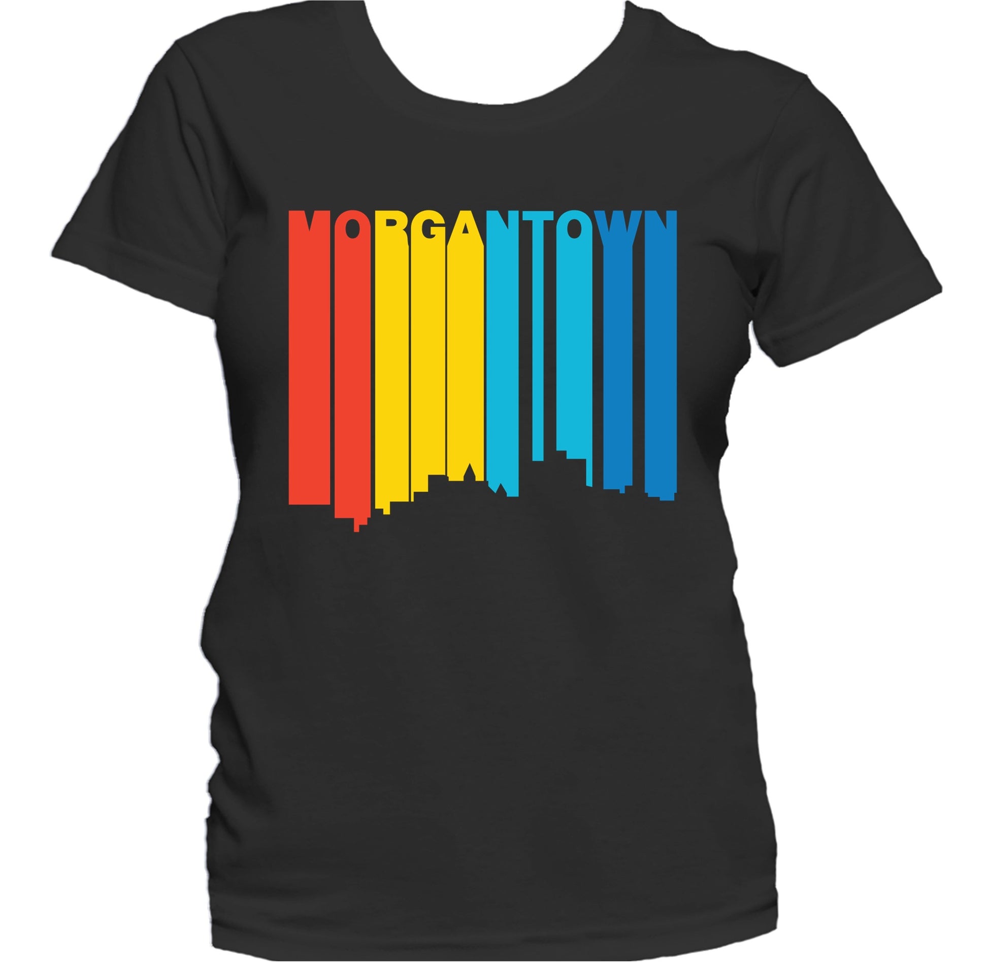 Retro 1970's Style Morgantown West Virginia Skyline Women's T-Shirt