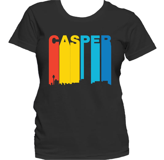 Retro 1970's Style Casper Wyoming Skyline Women's T-Shirt