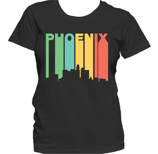 Retro 1970's Style Phoenix Arizona Skyline Women's T-Shirt