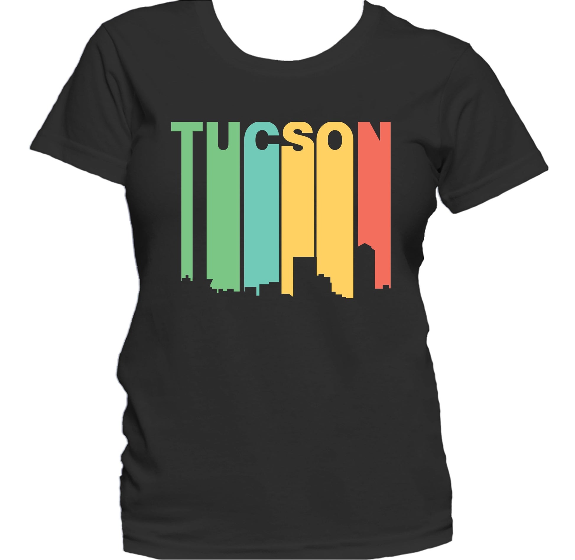 Retro 1970's Style Tucson Arizona Skyline Women's T-Shirt