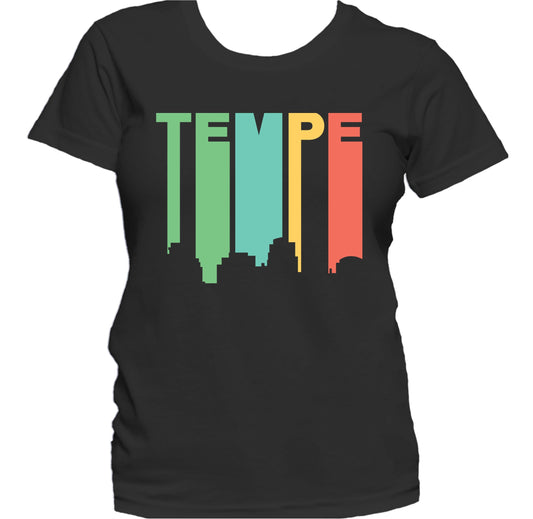 Retro 1970's Style Tempe Arizona Skyline Women's T-Shirt