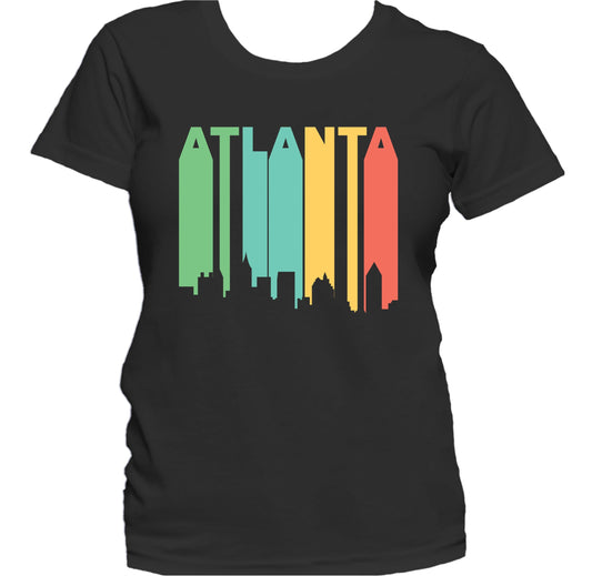 Retro 1970's Style Atlanta Georgia Skyline Women's T-Shirt