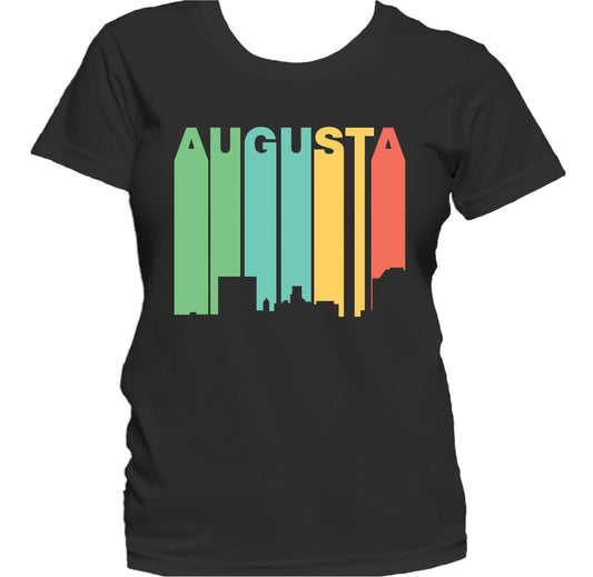 Retro 1970's Style Augusta Georgia Skyline Women's T-Shirt