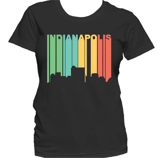 Retro 1970's Style Indianapolis Indiana Skyline Women's T-Shirt