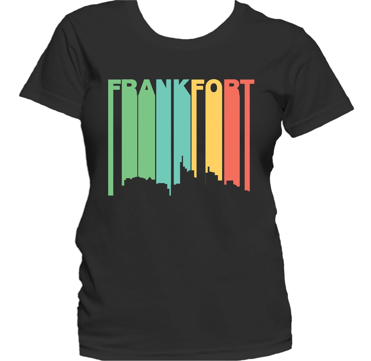 Retro 1970's Style Frankfort Kentucky Skyline Women's T-Shirt